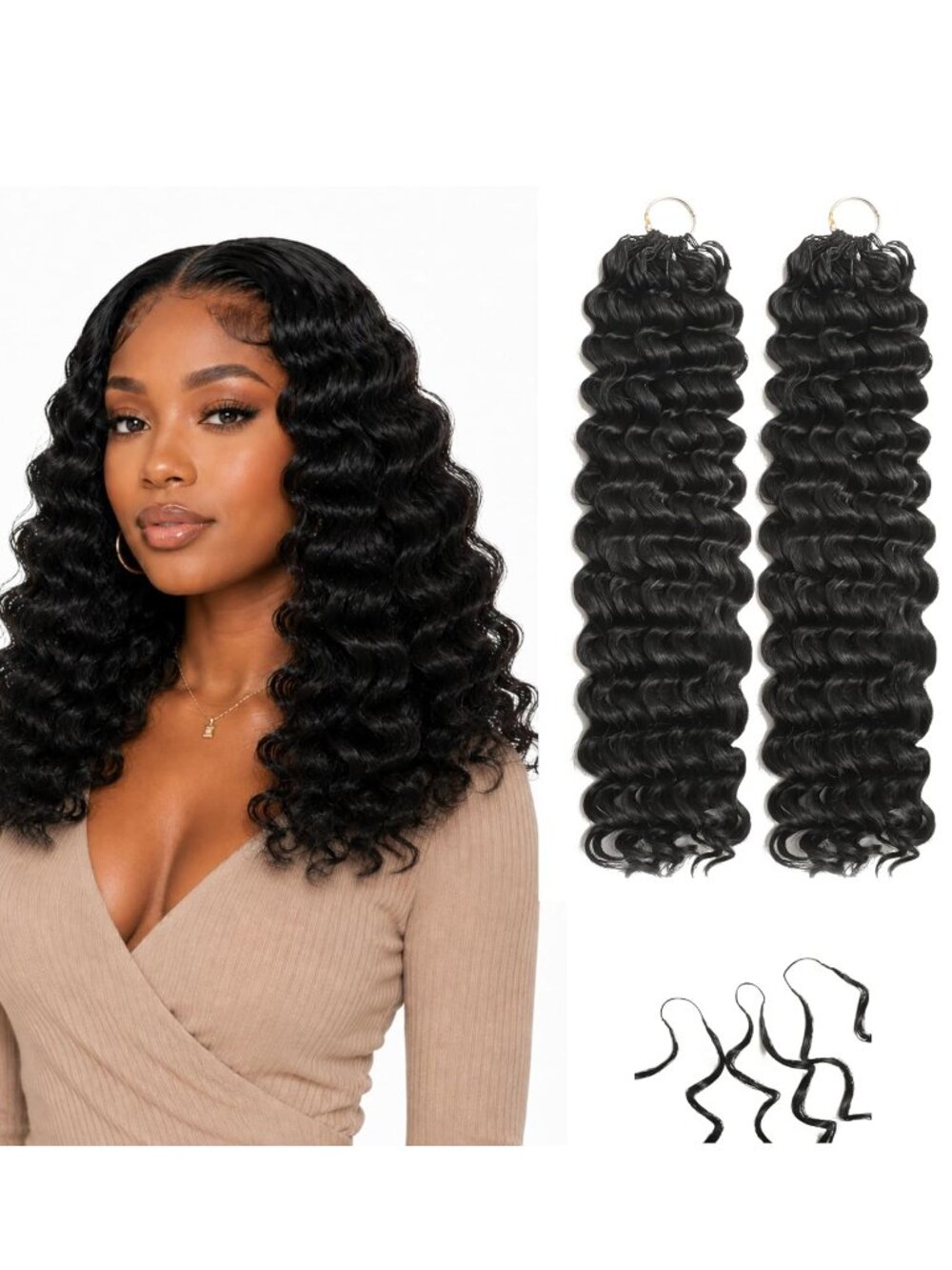 NEW Miracle Knots Feather Crochet 120g 100 Strands Pre-separated Hair Extensions